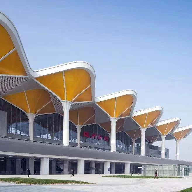 Color double layer ETFE air pillow membrane structure building