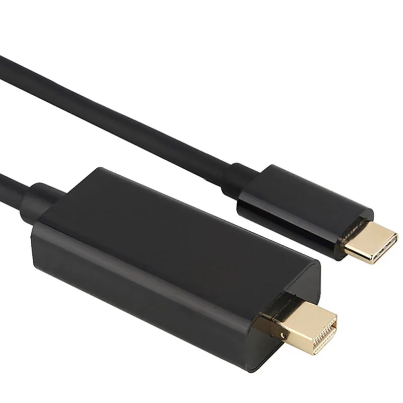 Производитель 4 к 60 Гц 1,8 м USB 3,1 Тип C для Mini DisplayPort Mini DP конвертер адаптер кабель