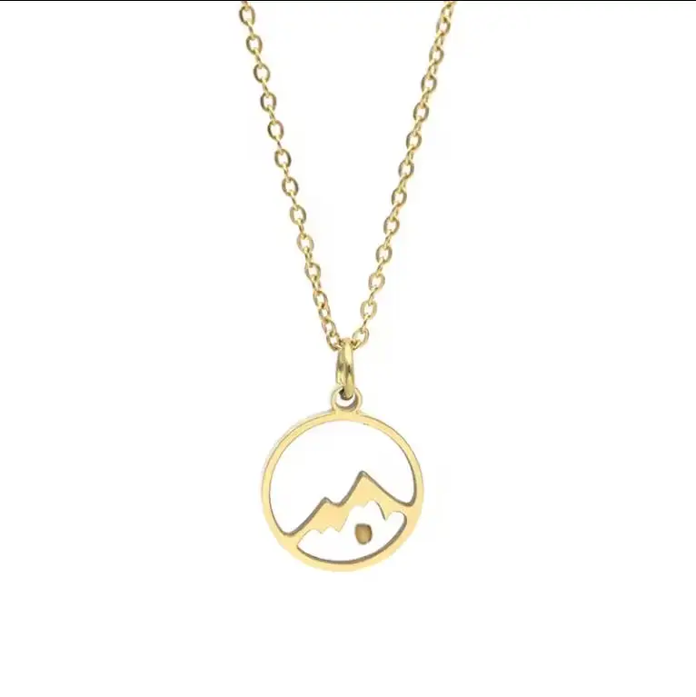 Letter Necklace Wholesale Custom 18 K Gold Plated Stainless Steel Angel Baby Princess necklace Fine Jewelry For Women