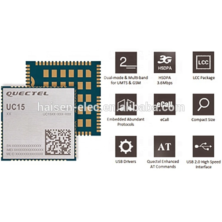 Quectel GSM/GPRS/EDGE 3G IoT module UC15-A UC15E/A/T UMTS/HSDPA wireless module UC15 LCC package