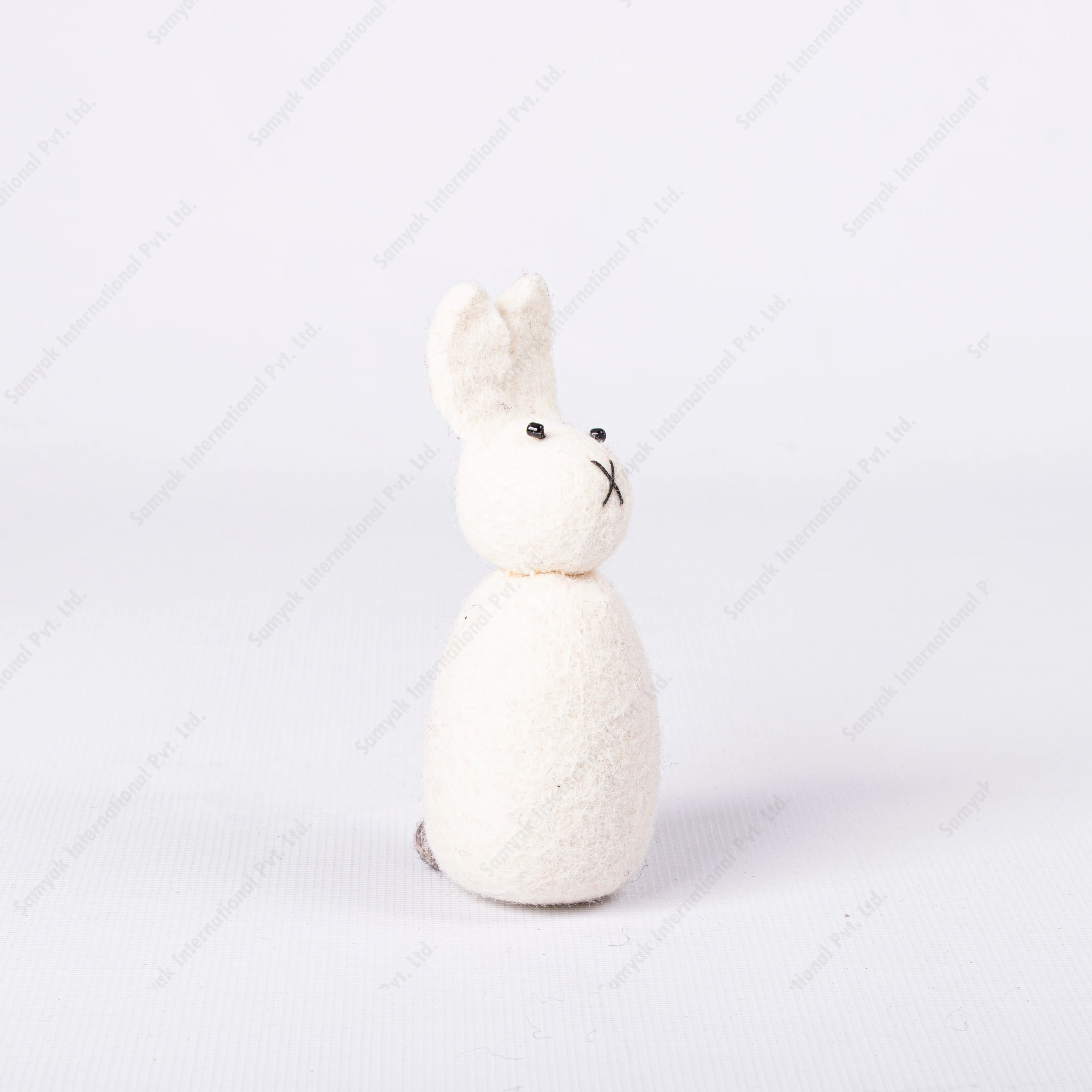 Hot Selling DIY Felt White Rabbit Merino Wool used schools educational dolls toys and decorations