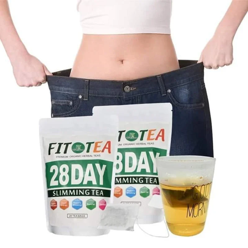 Organic 28-Day Slimming Herbal Tea ISO Certified Detox Flat Tummy Diet Tea with Vitamins Blended Packaged Teabag Bottle Adults