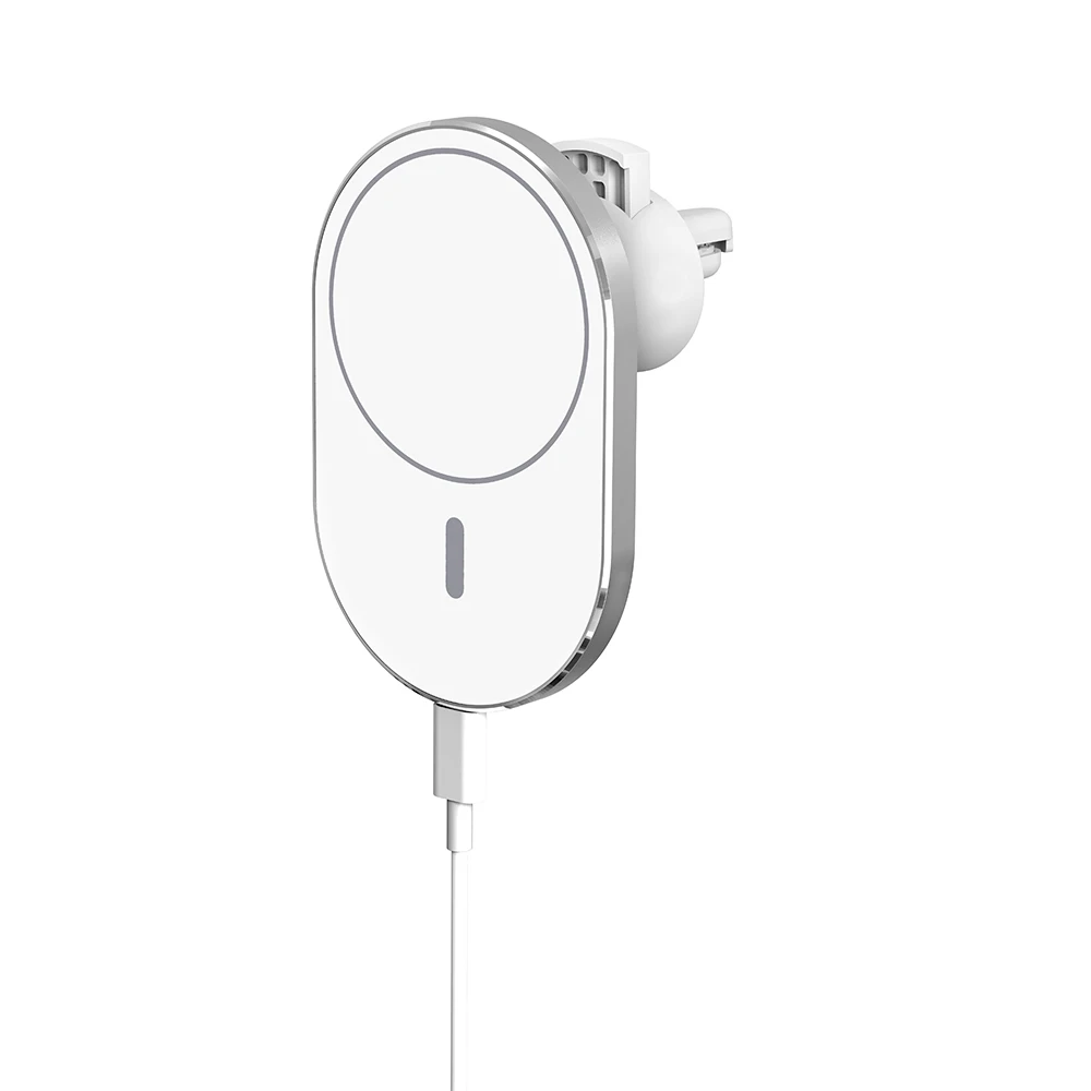 Slim Lightweight 15W Wireless Charger Magnetic Fast Charger with Car Air Vent Mount Phone Holder for IP12 IP13