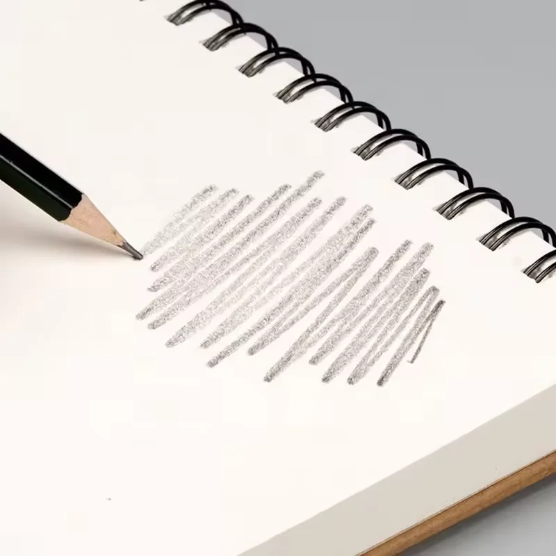 60 Sheets 160gsm Thicken Paper Hardcover Sketchbook OEM ODM Portable A3 A4 A5 Brown Wire Bound Kraft Sketchbooks