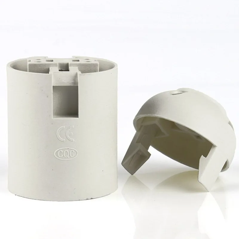 E27 White Black LED bulb holder electric ceiling light bulb socket plastic E27 lamp holder