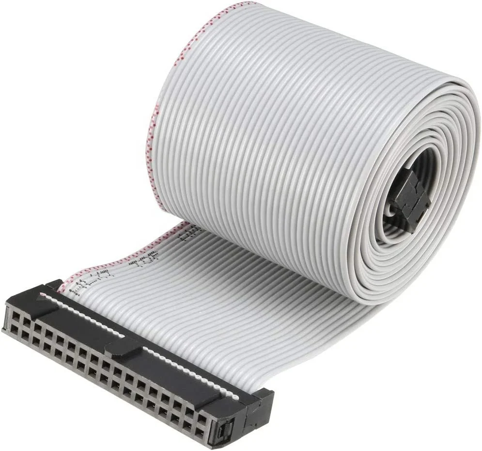Floppy Drive Cable 34P FDD FC-34P to IDC-34P 2-in-1 Floppy Disk Cable 34Pin Ribbon Data Cable