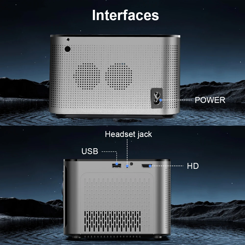 Смарт-проектор Magcubic Mini HY350 Android 11 1080P 4K поддержка двойной Wi-Fi автоматический Электрический фокус для домашнего кинотеатра