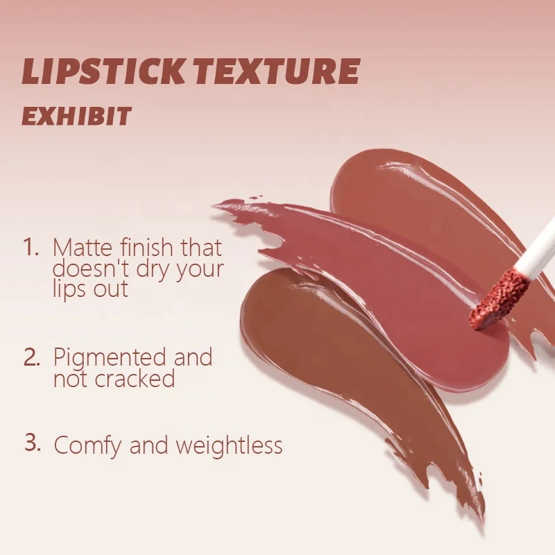 Pudaier Lip Makeup Waterproof Matte Liquid Lipstick Set 6 Colors Moisturizing Lip gloss Set Matte Finish Vegan Custom Cosmetics