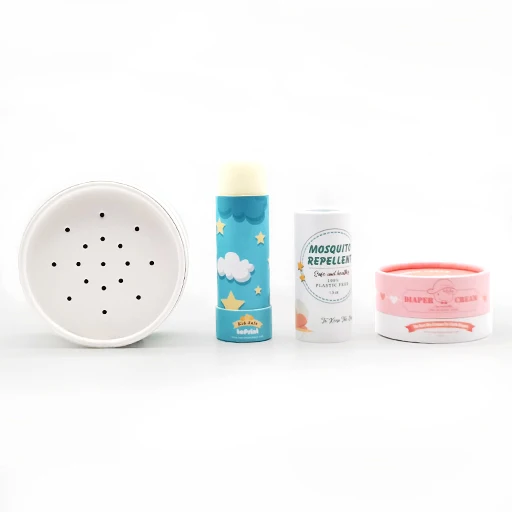 Custom printed twist up cardboard cosmetic containers eco-friendly lipstick paper tube box set packaging