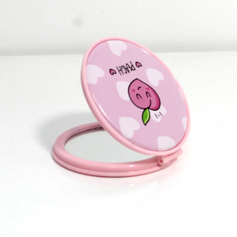 Customised Rectangular Round Foldable Mini  Makeup Gold pocket mirror gold personalized