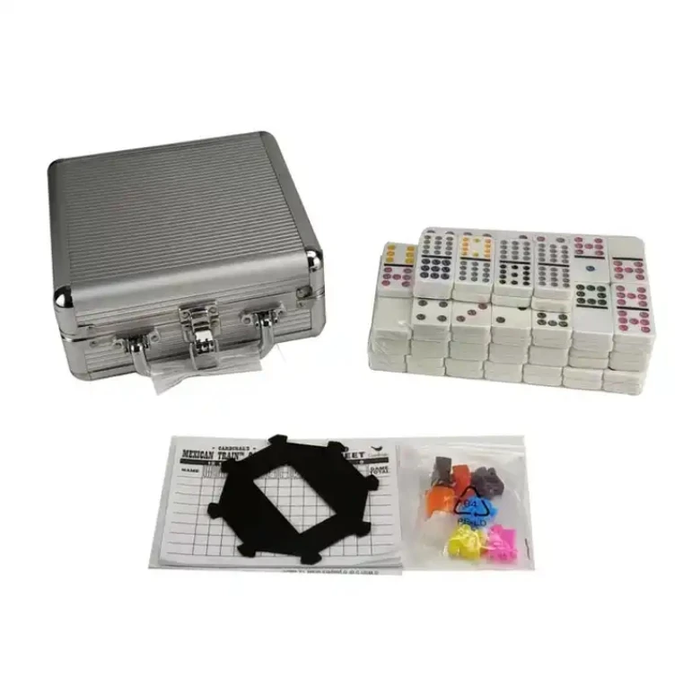 High Quality Educational Toys Games Domino Set with aluminum case