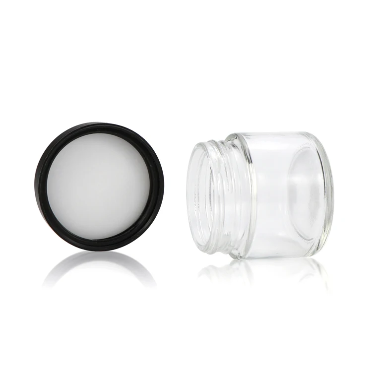 Custom Printed CR Jar Straight Sided 1oz 2oz 3oz 4oz Jars Child Resistant Transparent Container Child Proof Glass Jars