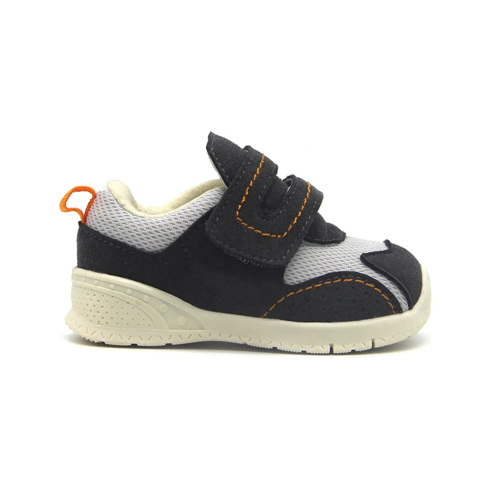 Factory customized high quality soft mesh upper and micro PU leather super stable toddler shoes for baby
