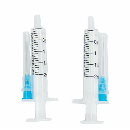 Factory manufacture 2ml disposable syringe with needle