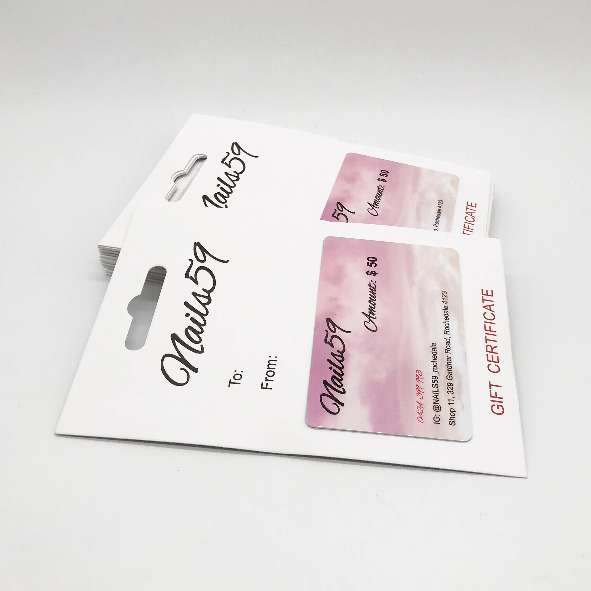 Custom printing PVC gift card with paper card holder