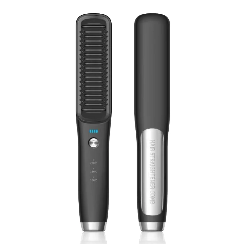 USB Rechargeable Cordless 2 in 1 Professional Hair Straightener and Curler For All Hair Types