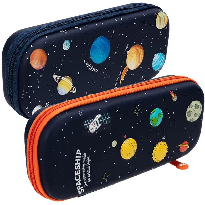 High quality new design cartoon animal game hard pencil case EVA cute big pencil case for kids students.