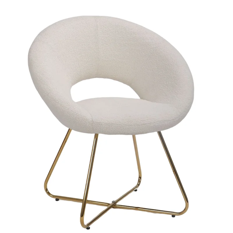 Furniture Sales Outdoor Restaurant Casual Metal Frame Chair Modern Living Room Sitting Recliner Textile Dining Chair