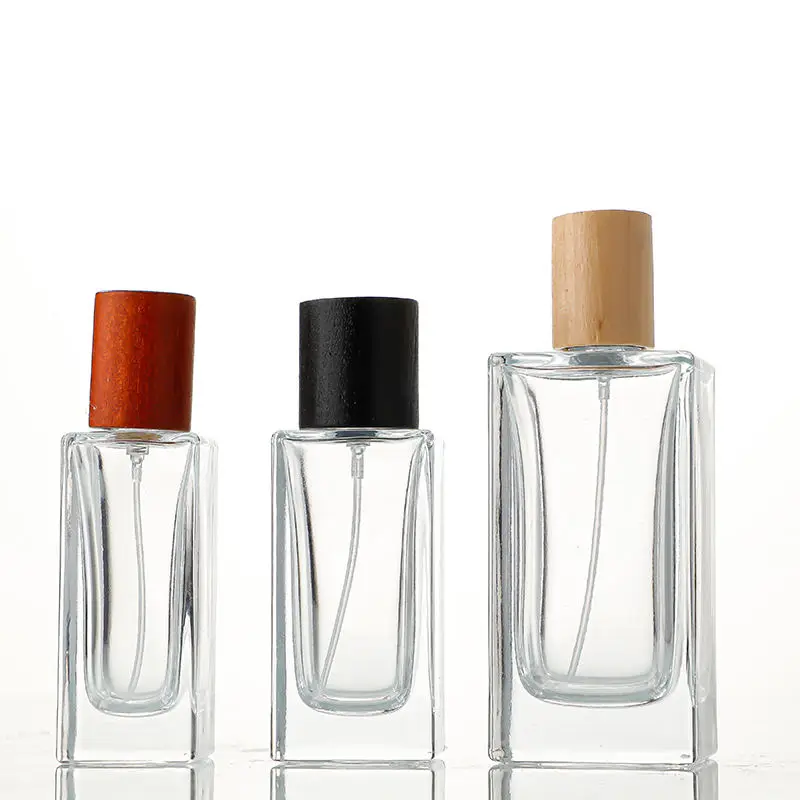 Square Portable Atomizer Glass Bottle fine mist Spray Applicator Perfume Containers Wholesale for travel