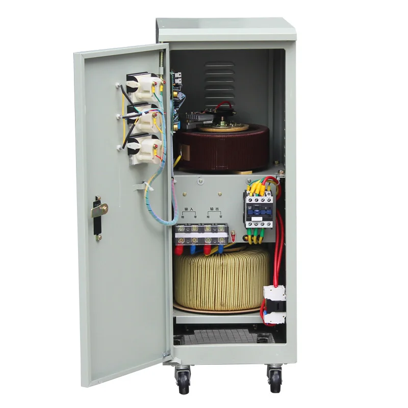 SVC-15KVA AC Voltage Stabilizer Regulator Servo Motor Type AVR