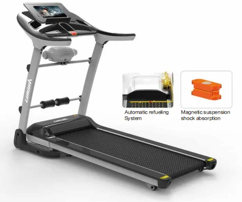 Lijiujia New Model Beautiful Multi-Functional Treadmill Magnetic Suspension Shock Absorption Fitness Equipment