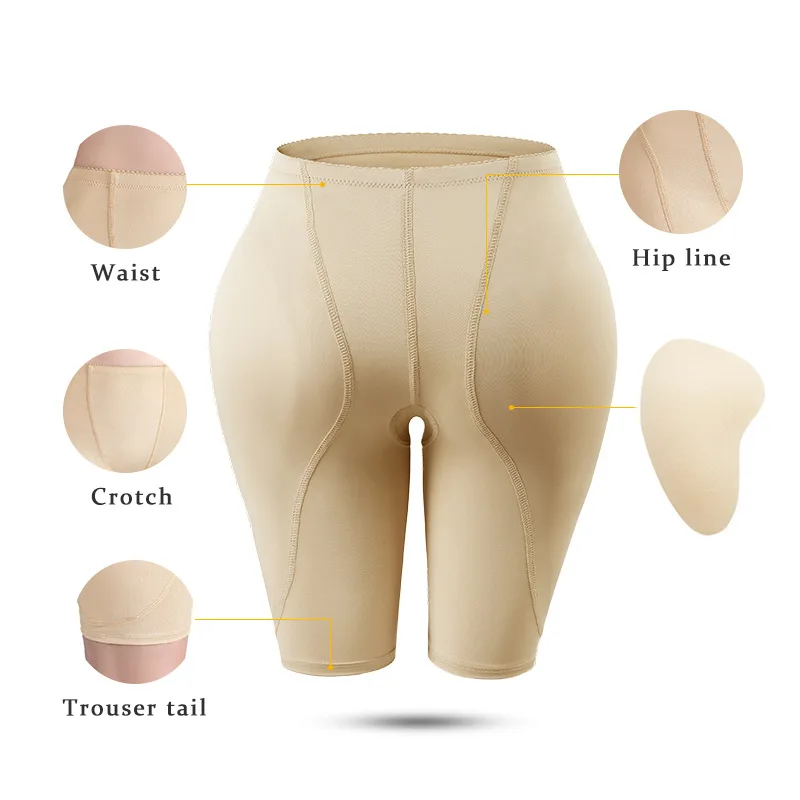 Private Logo Butt Pads Bodyshaper for Women Hip Pads Buttock Lifter Enhancer Padding Peach Butt