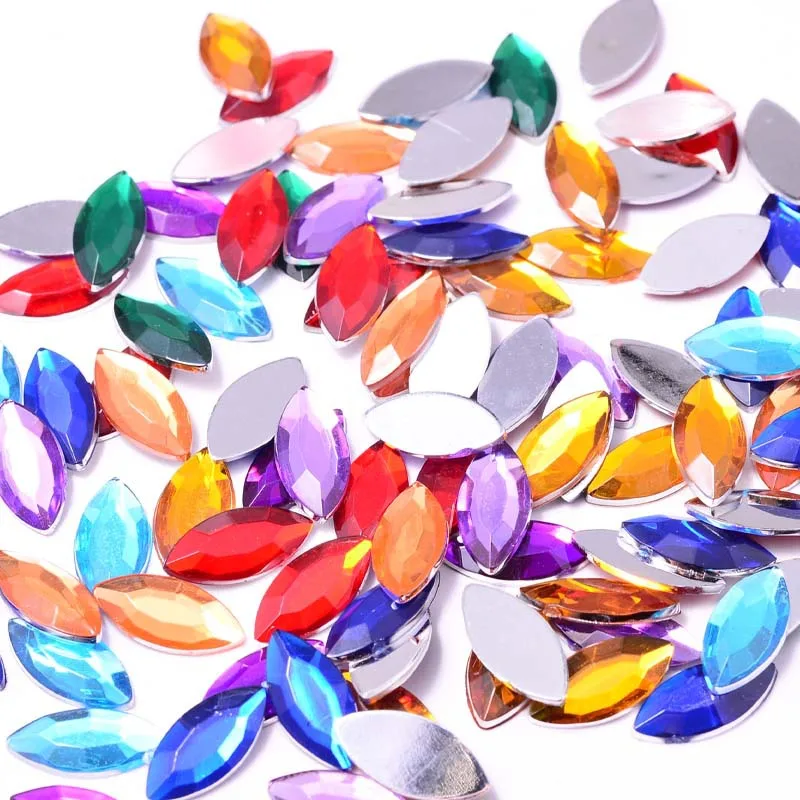 Domestic benzene acrylic horse eye flat bottom diamond DIY double-sided sticker card diamond jewelry accessories factory