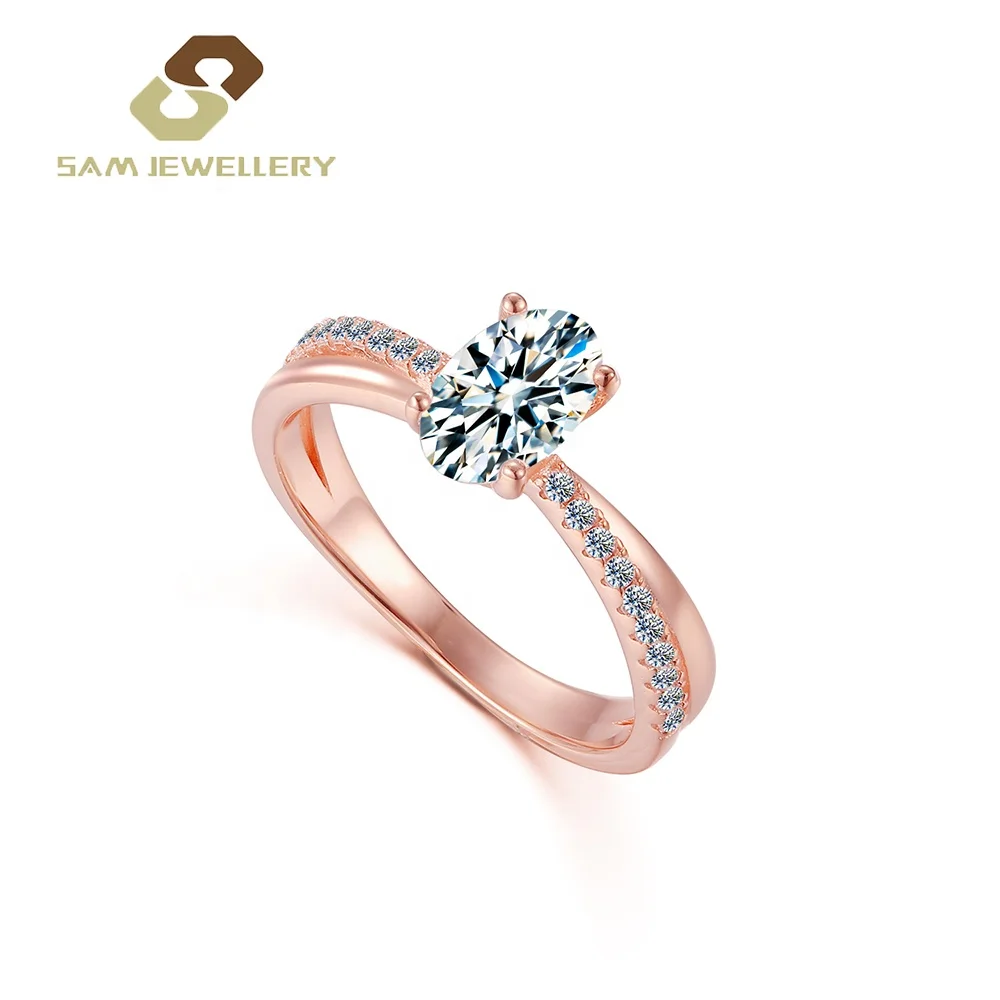 Fashion Boutique Wedding Bridal Jewelry Princess Cut Square Diamond 925 Sterling Silver Women Engagement Ring