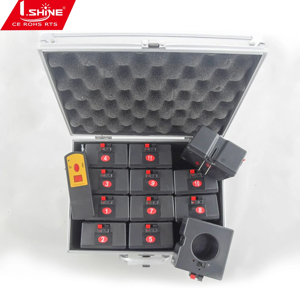 12  cubes powered by 9V battery portable cold fireworks sparkler machine in celebration show fountain machine