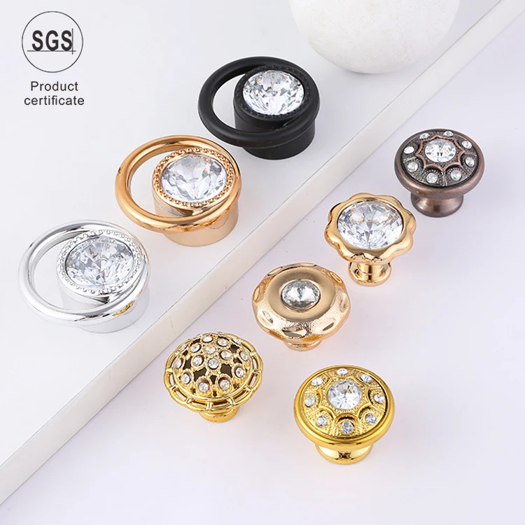 Китай оптовая продажа пластиковые хрустальные мебельные ручки для выдвижного ящика ручка шкафа хорошая цена