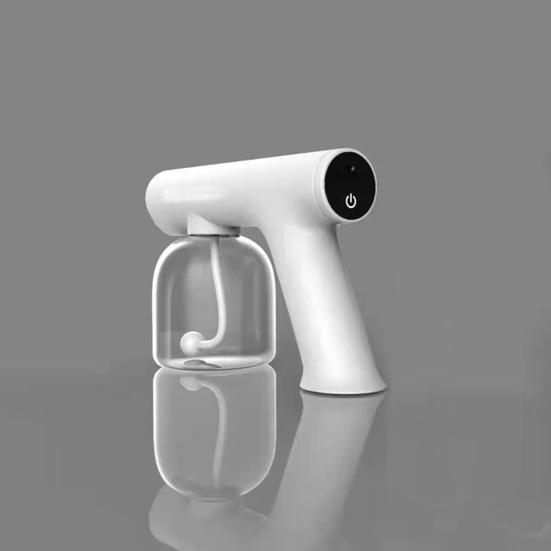 
Portable Handheld Cordless Hair Nano Spray Gun Blue Light Disinfection Cold Mist Sprayer 