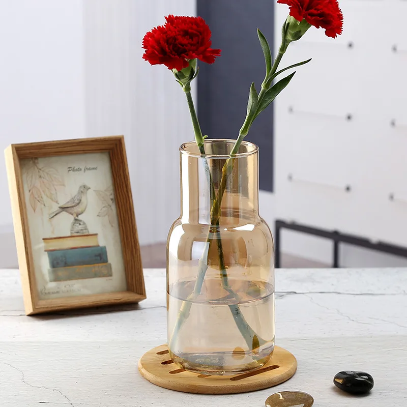Small Hydroponic Vase Nordic Stained Glass Vase for flower Unique Design Home Decoration