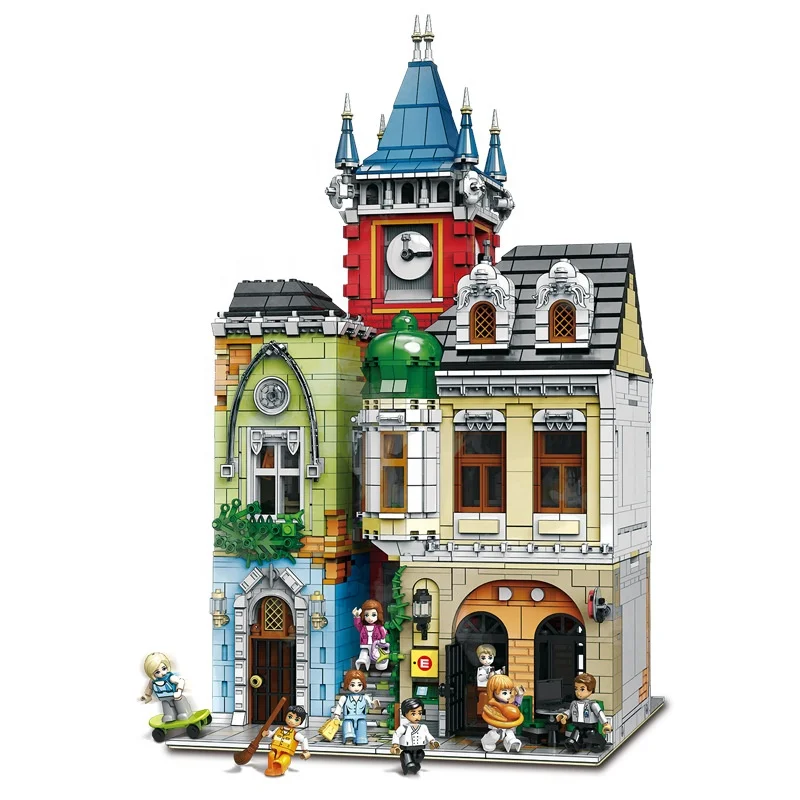 Wholesale 4030pcs City Street View Block Brick Toys Old Pub Model DIY Small Particle Building Block Sets for Kids