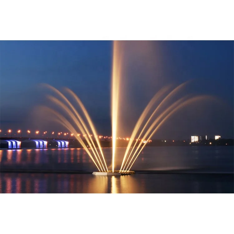 Outdoor Three Layers Flower Fountain in Lake and River Floating Music Dancing Fountain for DIA=2M