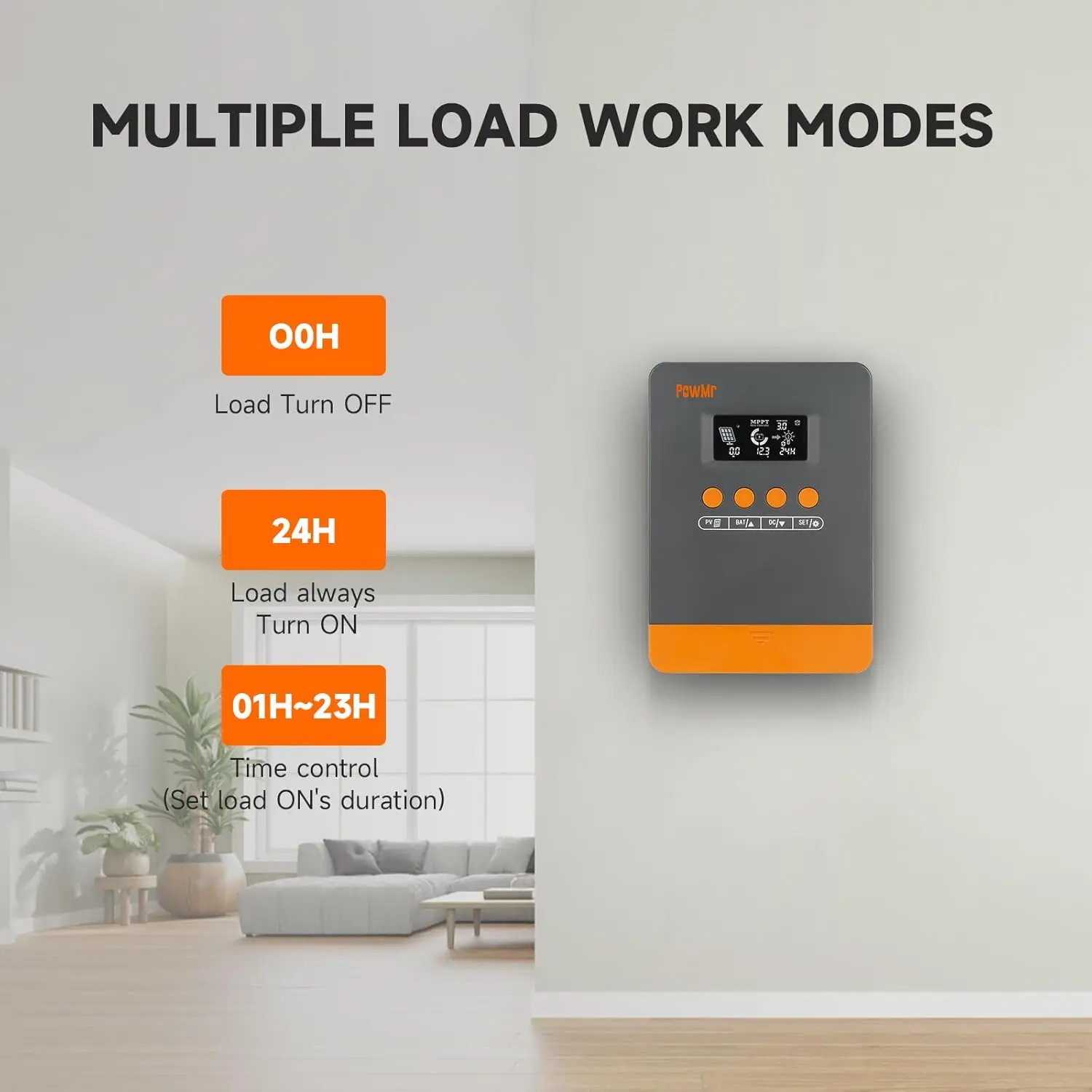 PowMr Solar Charge controller 25A 35A 45A 12V/24V AUTO MPPT LCD Display PV Panel Battery Solar Charge Controller