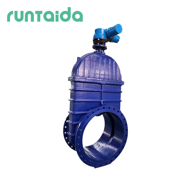 DN250 12v dc ductile iron motorized flanged electric actuator gate valve