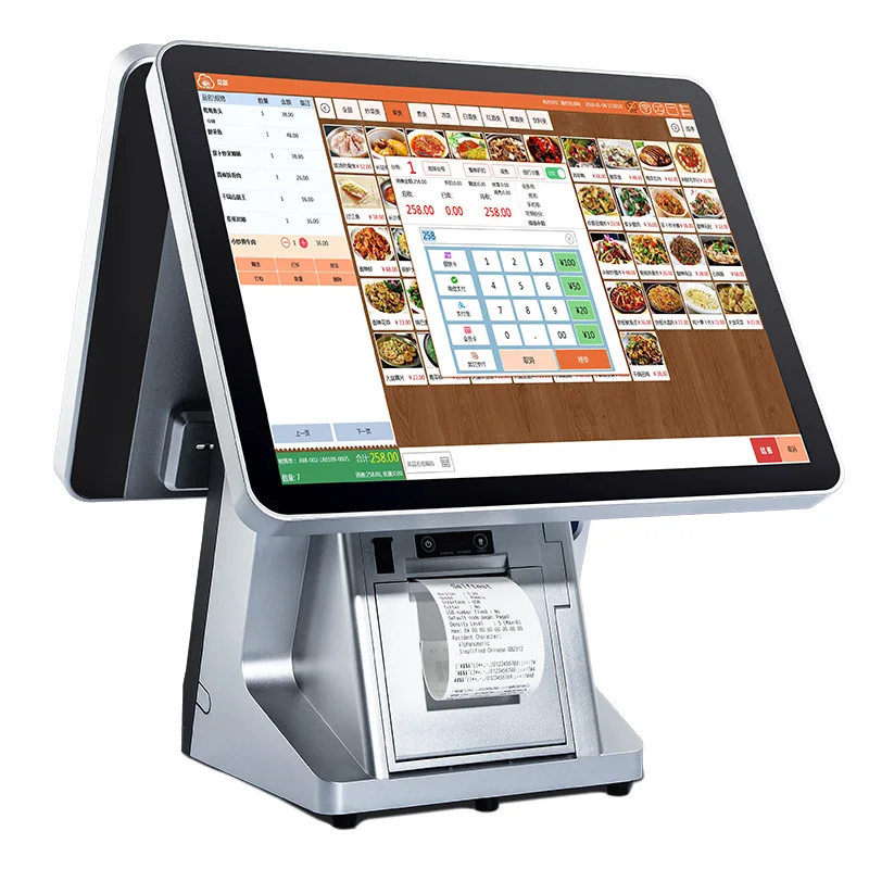 Pos Manufacturers Full Set All in One Touch Screen Pos System Cash Registers Built in 80mm Receipt Printer