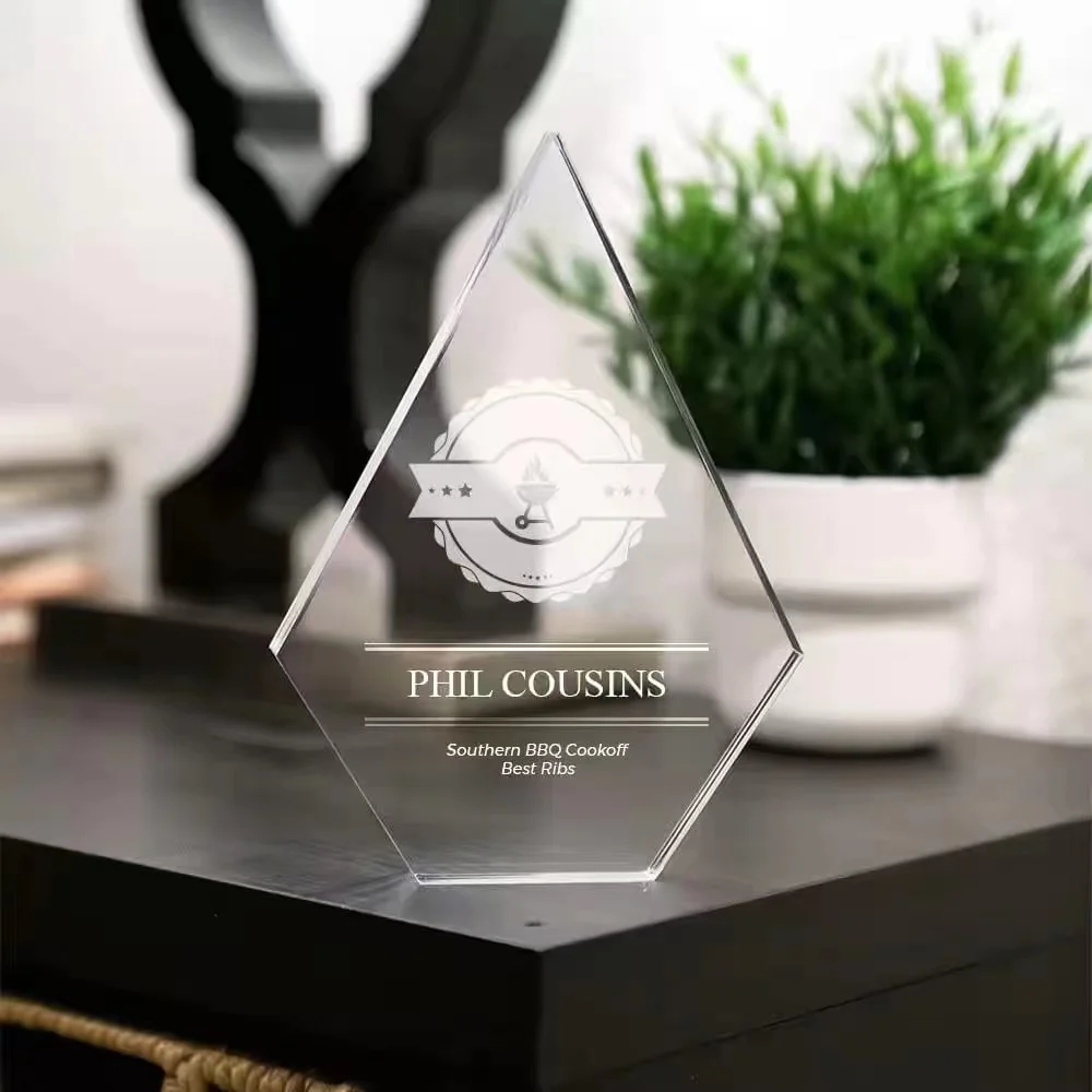 Custom Shaped Design Star Acrylic Award Trophy Plaque