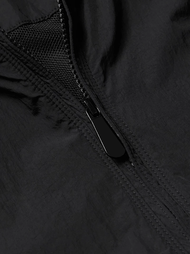 Windbreaker Jacket Tracksuit Windbreak Suits Stand Casual for Nylon Digital Printing Black 100% Polyester Short Custom Mens Mens