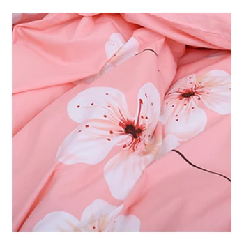 New fashion design Pink 100 % polyester microfiber printed bed sheet bedding fabric