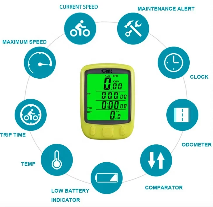 Super September Hot sale  Waterproof Bike speedometer  Bicycle Computer