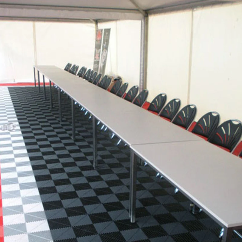Factory Wholesale Free-Flow Car Wash Plastic Floor Interlocking Plastic Floor Tiles for Car Detailing  Luxury Vinyl