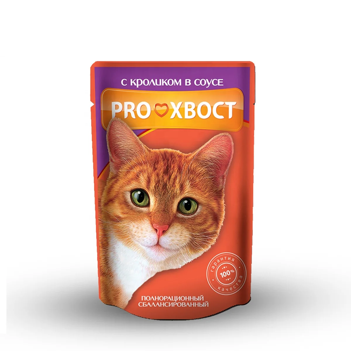 Prokhvost 85g with rabbit in sauce Canned cat food
