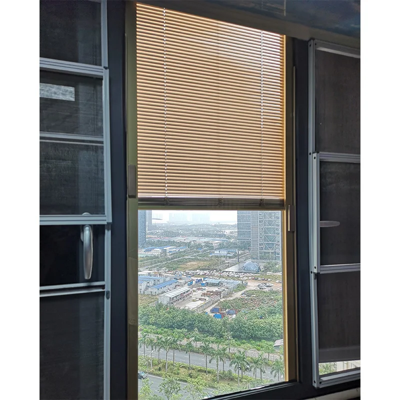 Electrical Integral Windows Doors With Blinds Between Double Insulated Glass