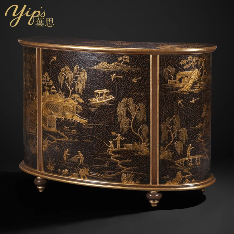  Yips LD-1605-1416 китайская серия ручная роспись золотой лист китайский узор барный стол для