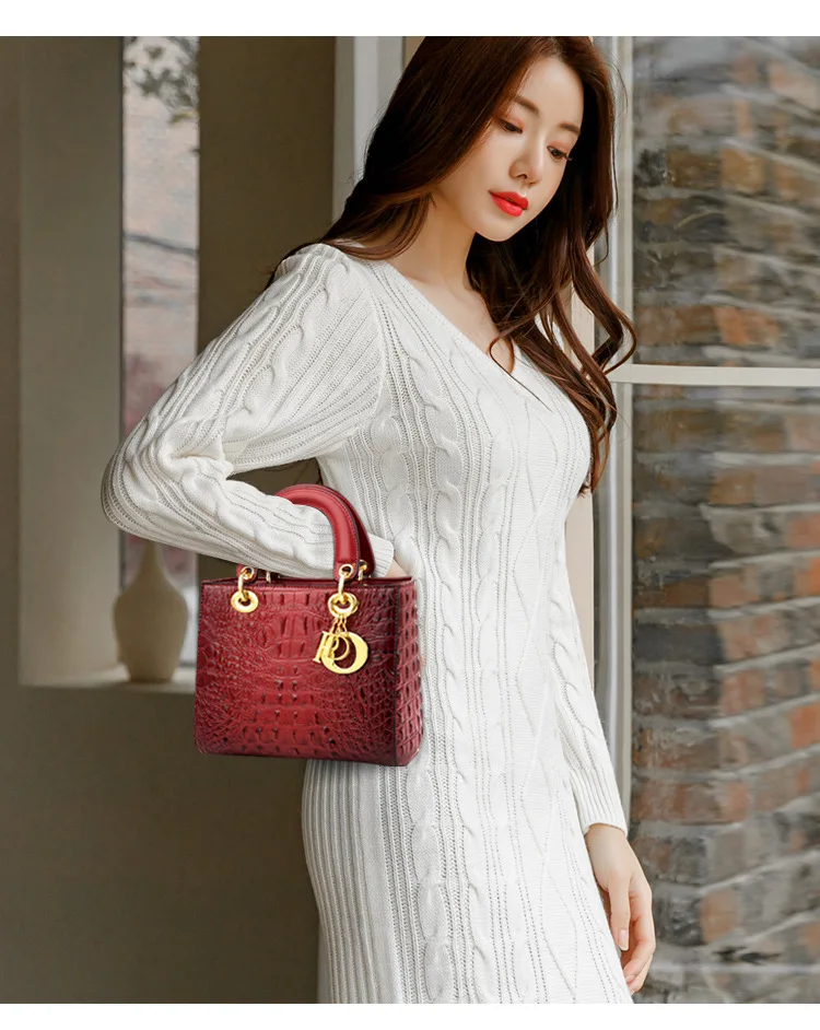 Senior niche foreign gas crocodile print crossbody bag with new models Mori system foreign trade handbag shoulder women bags