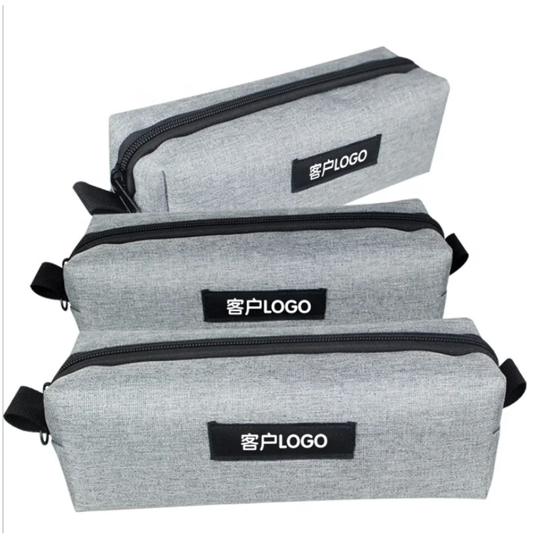 Custom Logo Promotional Stationery Polyester Zipper Transparent school pencil pouch