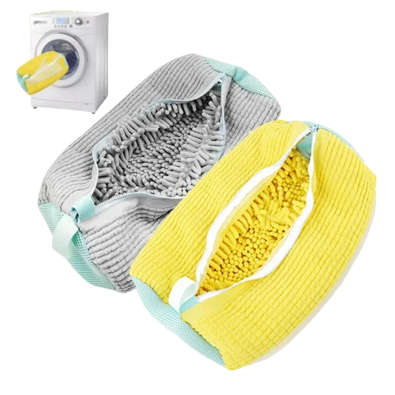 Shoe Washing Bag Cotton Laundry Bag Zippers Closure Shoe Cleaning Bag Friendly Laundry Drying W24-744