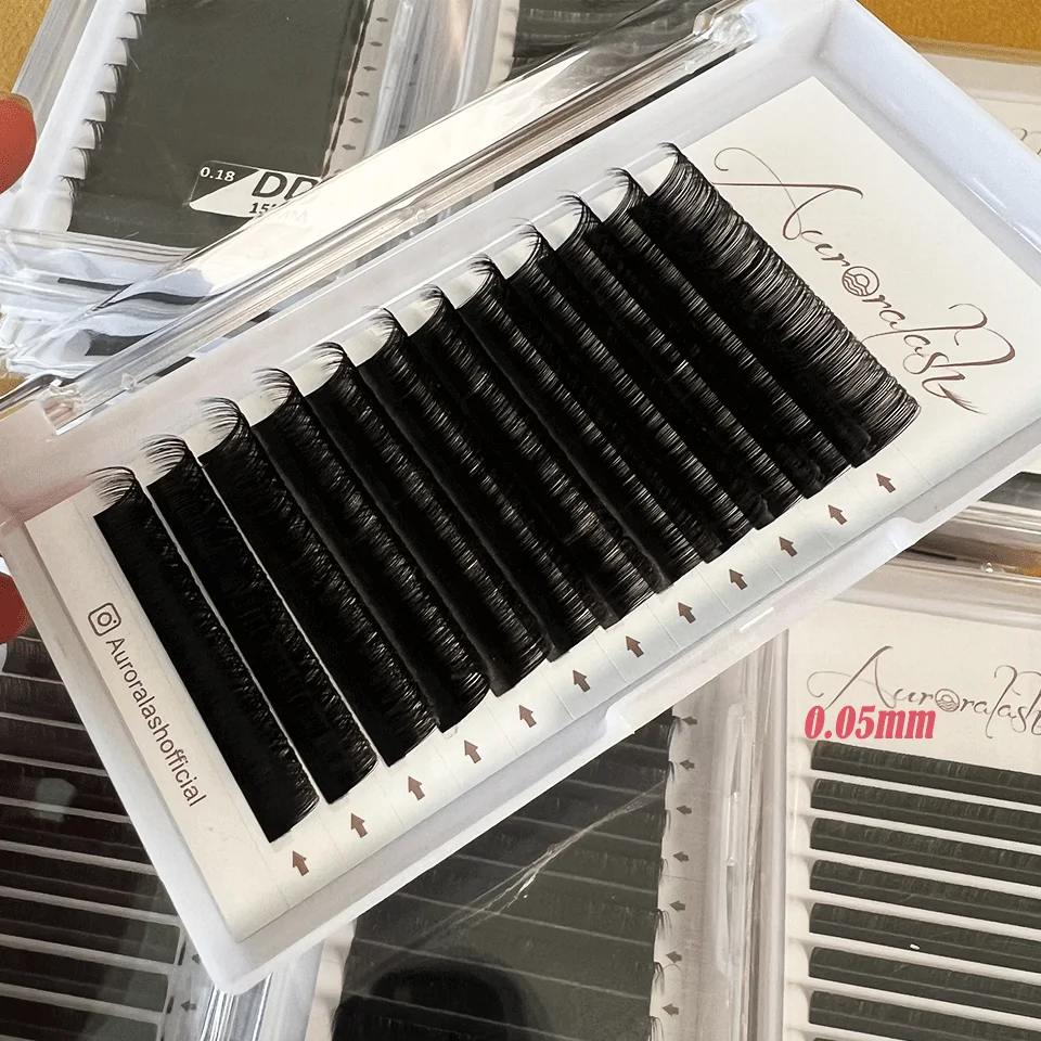 OEM Cashmere wholesale korean pbt fiber J B C D L curl eyelash extension hand made private label volume 12 lines lash extensions