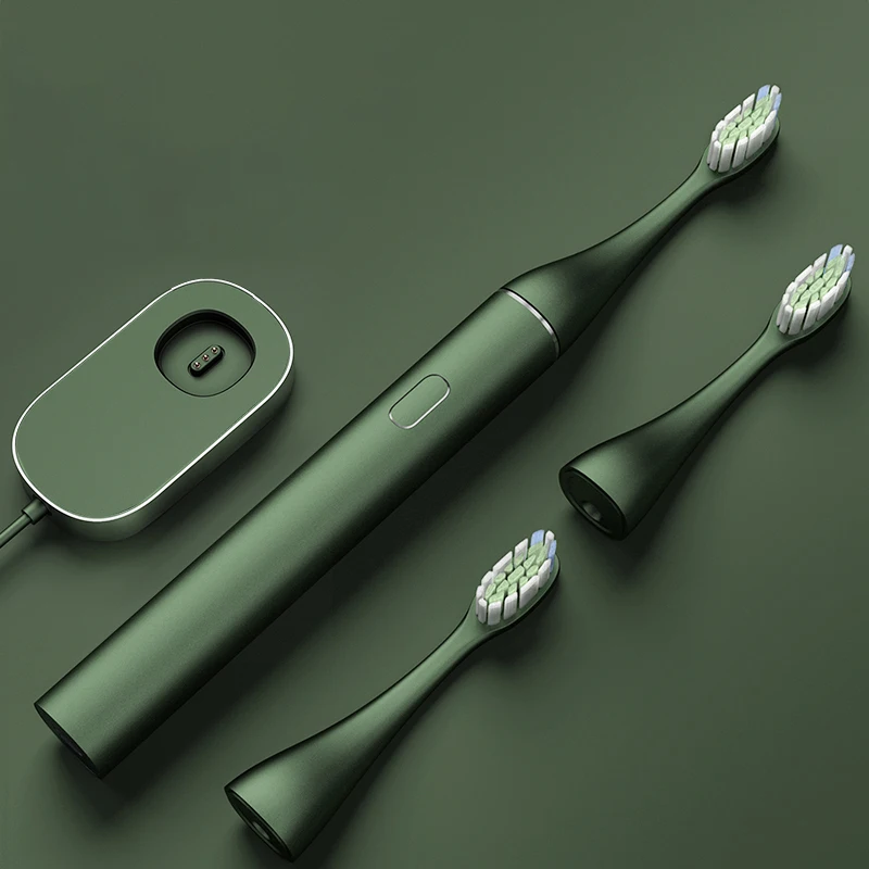 Высококачественная портативная умная зубная щетка из сплава для взрослых перезаряжаемая IPX7 звуковая электрическая с УФ-футляром путешествий